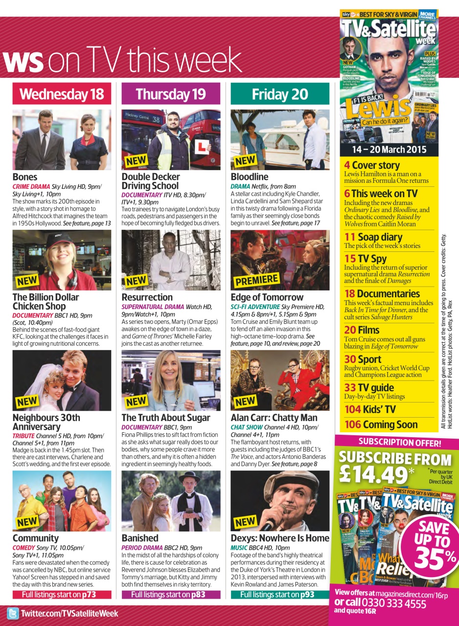 TV & Satellite Week Preview Pages