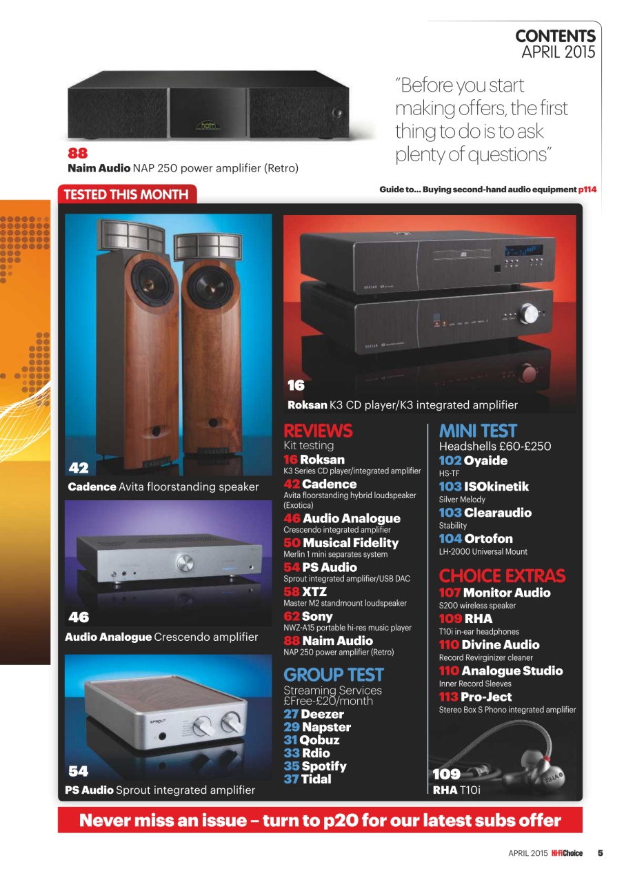 Hi-Fi Choice Preview Pages
