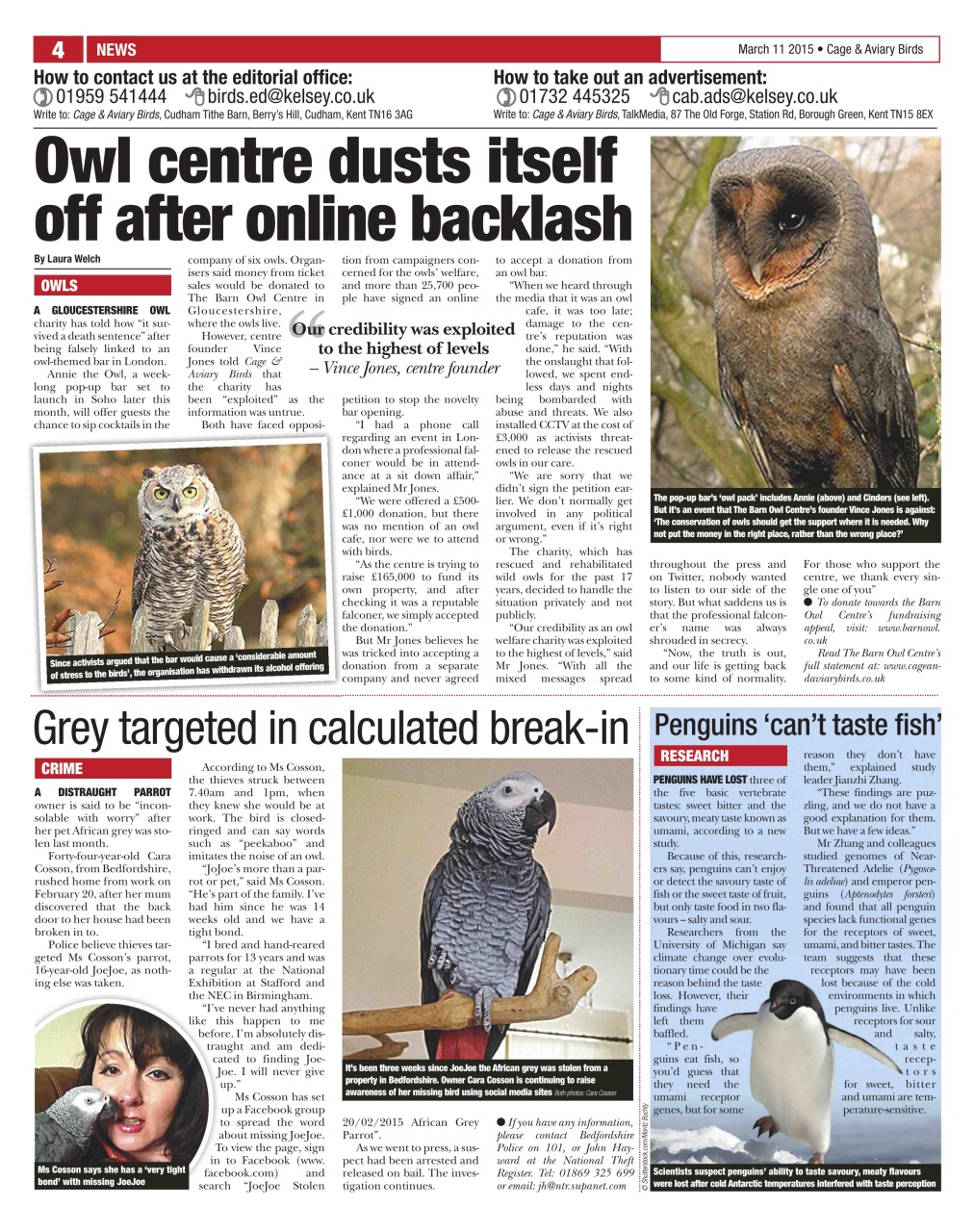 Cage & Aviary Birds Preview Pages