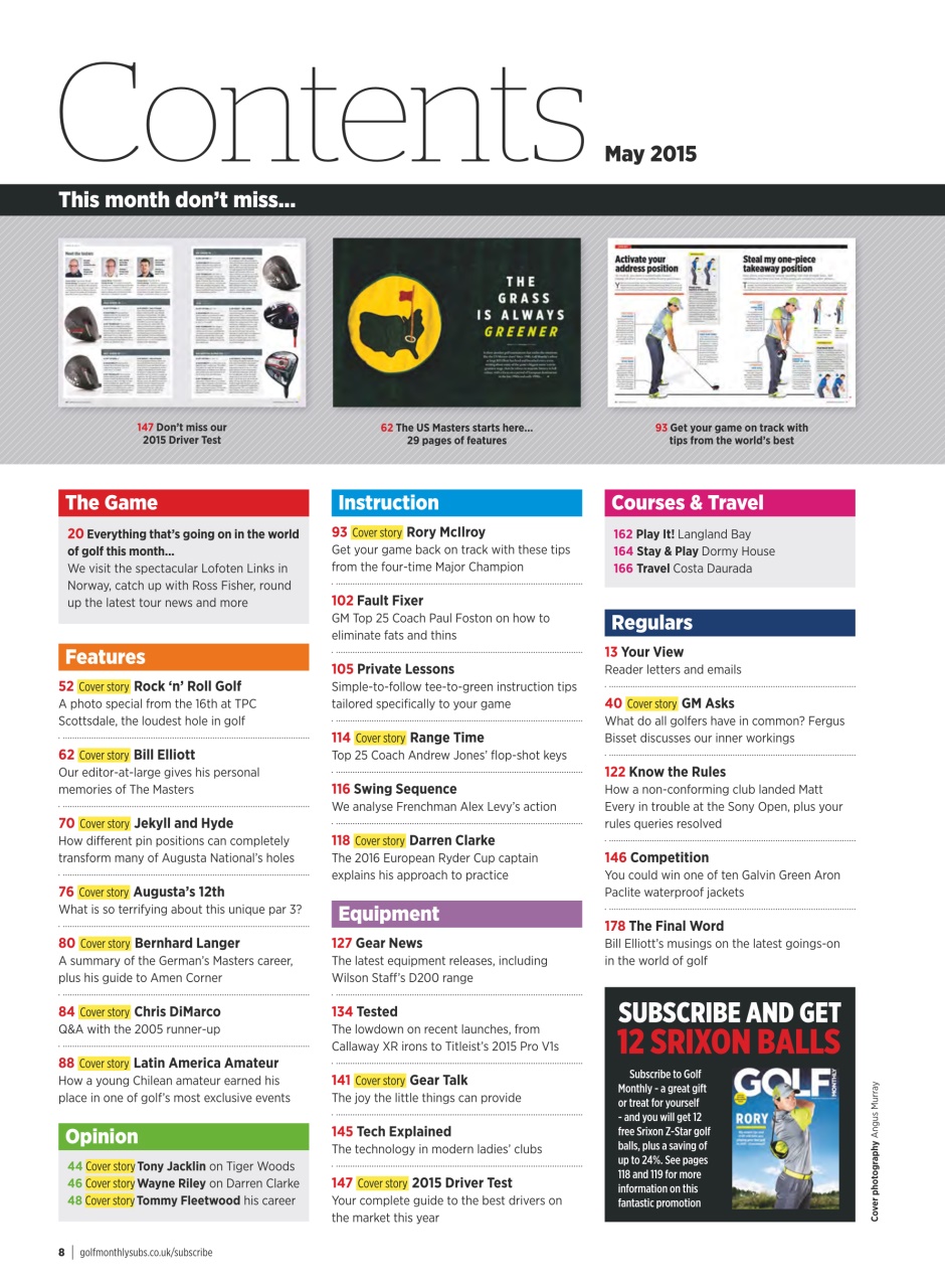 Golf Monthly Preview Pages