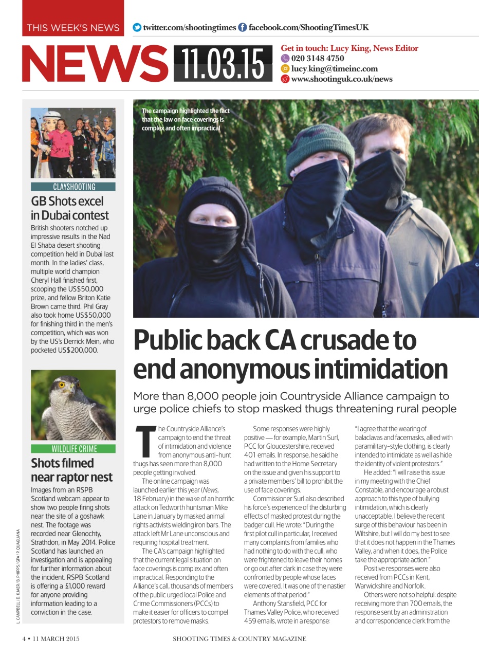 Shooting Times & Country Preview Pages