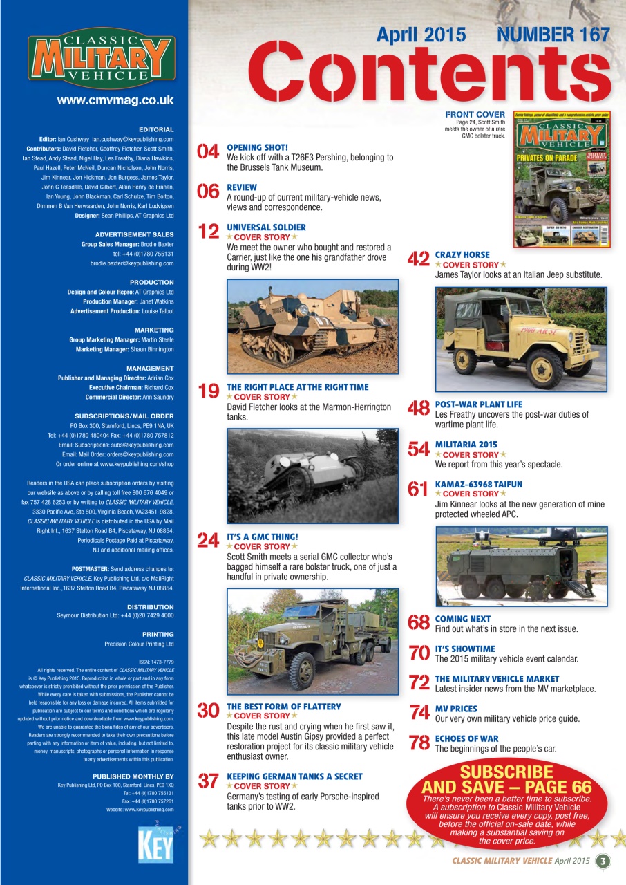 Classic Military Vehicle Preview Pages