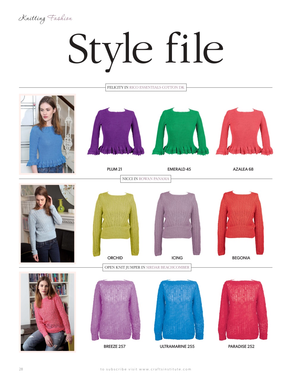 Knitting Preview Pages