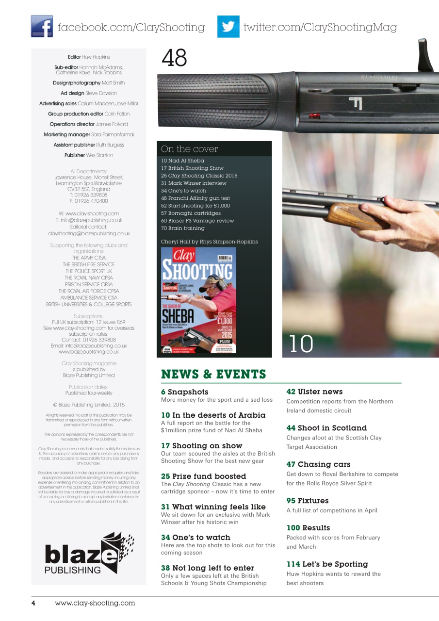 Clay Shooting Preview Pages