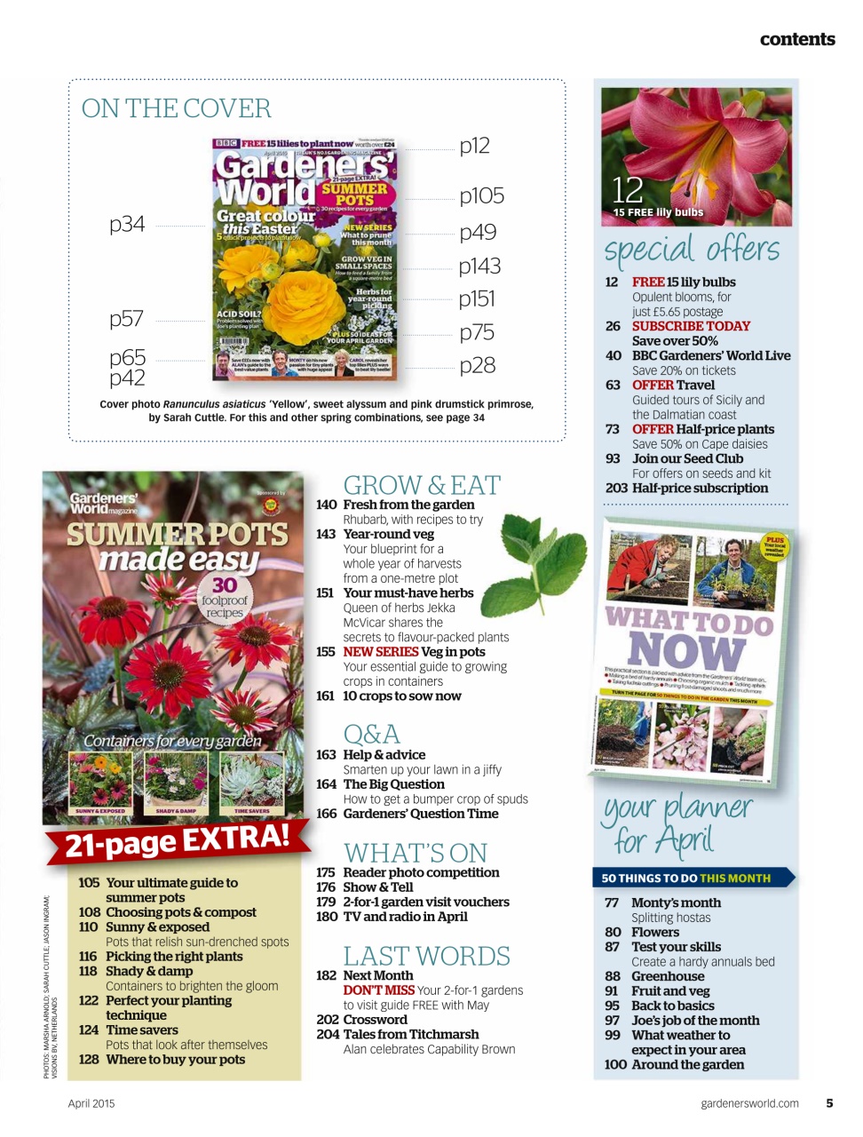 BBC Gardeners’ World Magazine Preview Pages