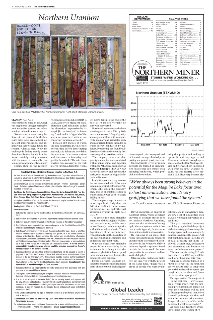 The Northern Miner Preview Pages
