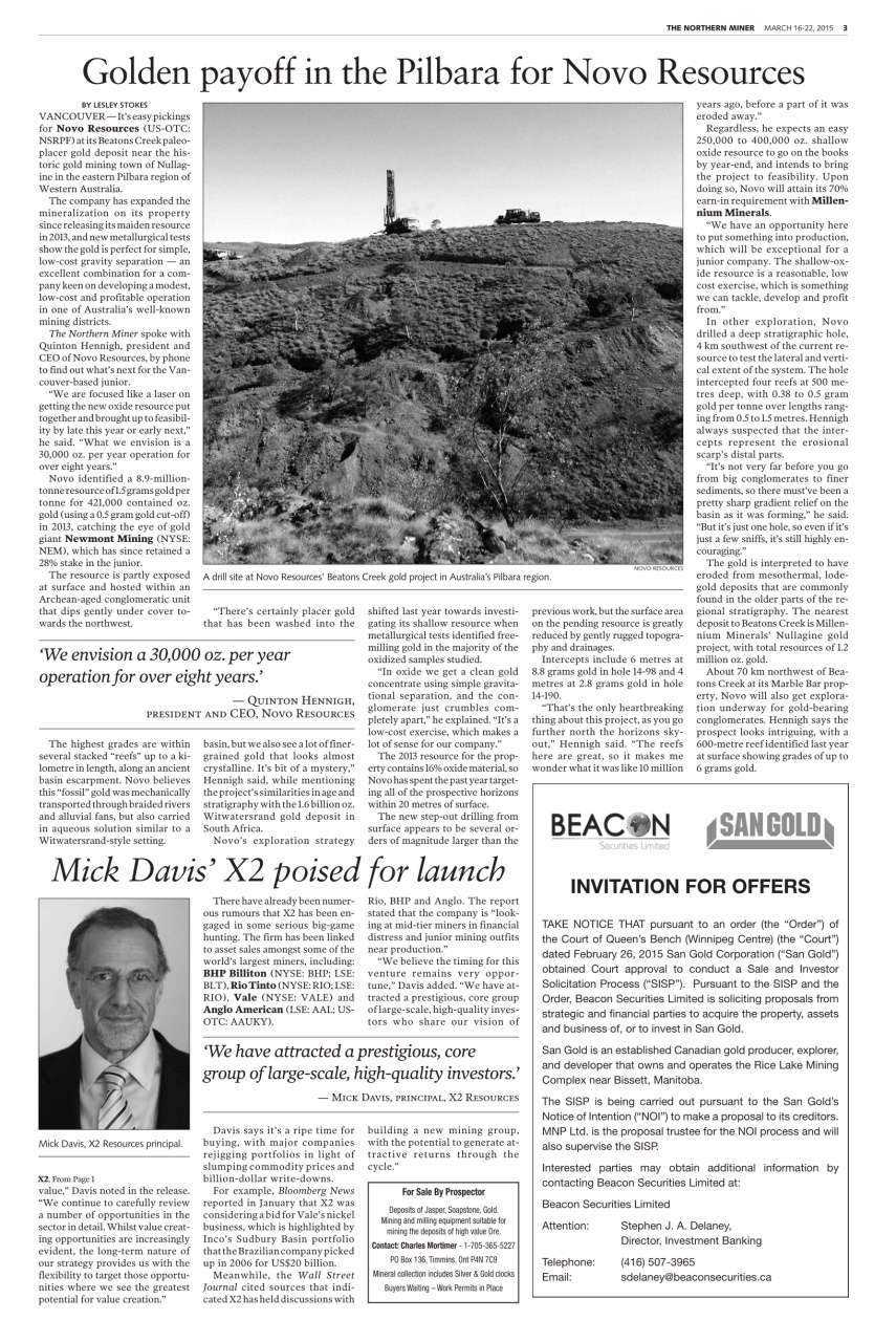 The Northern Miner Preview Pages