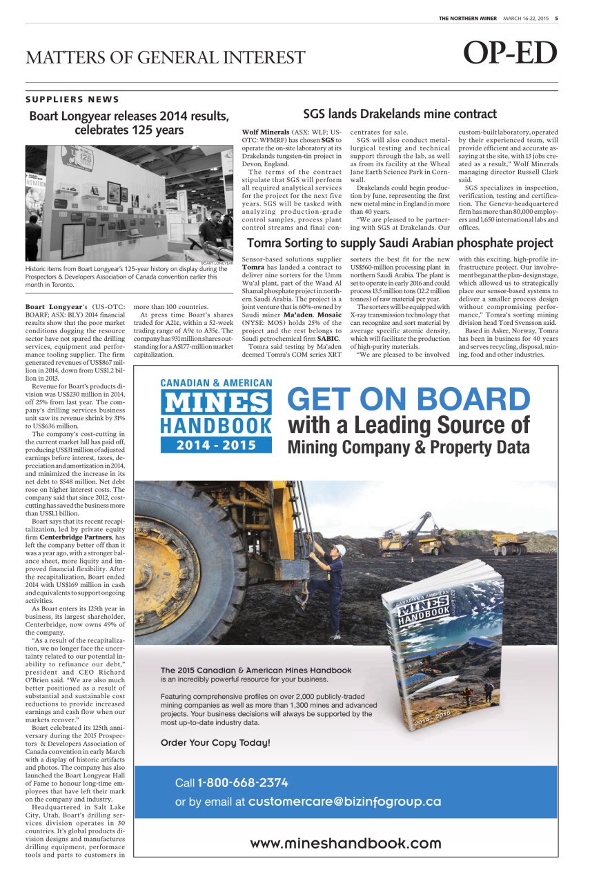 The Northern Miner Preview Pages