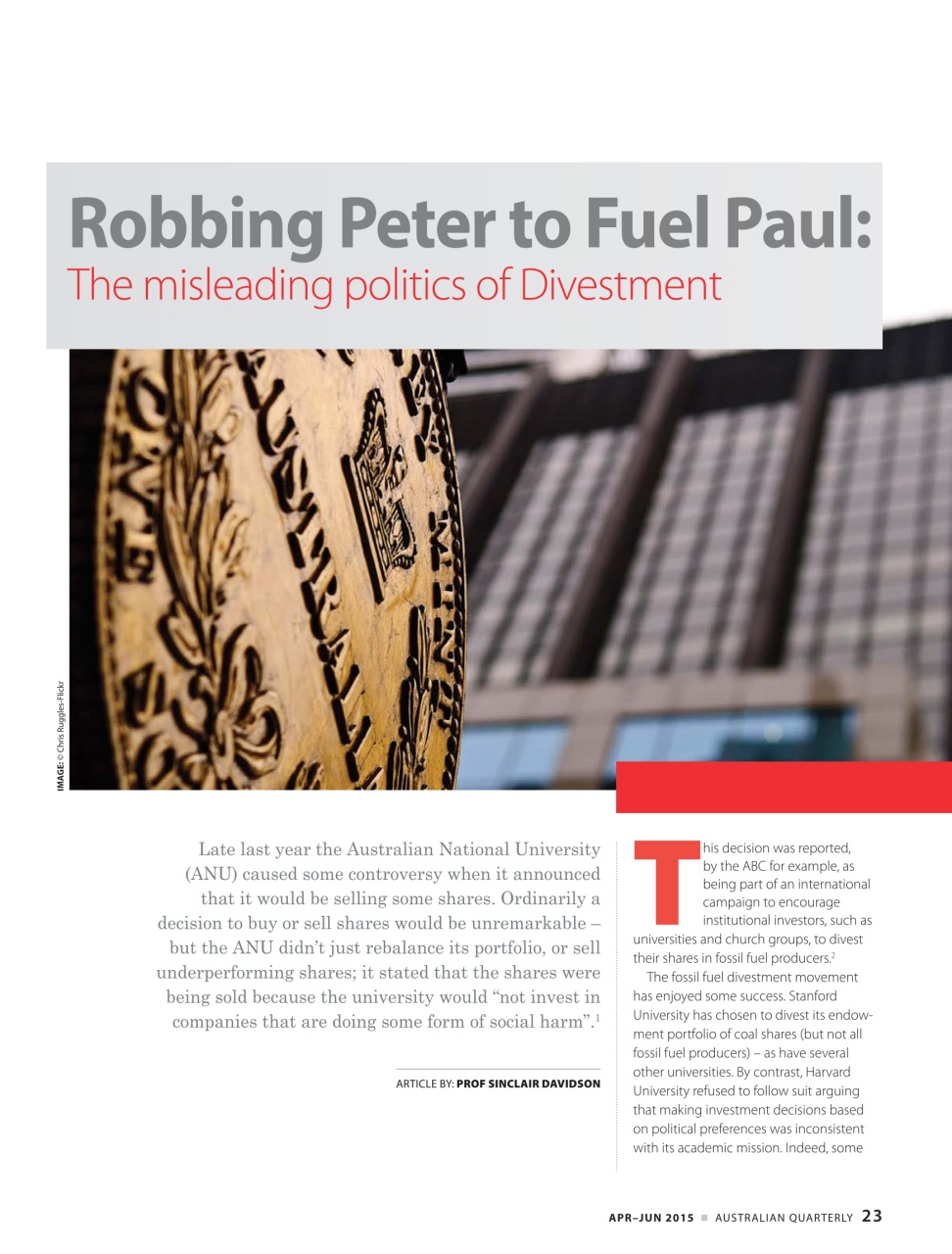 AQ: Australian Quarterly Preview Pages