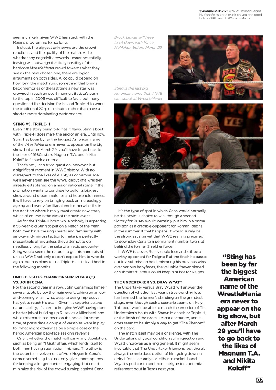 Wrestletalk Magazine Preview Pages