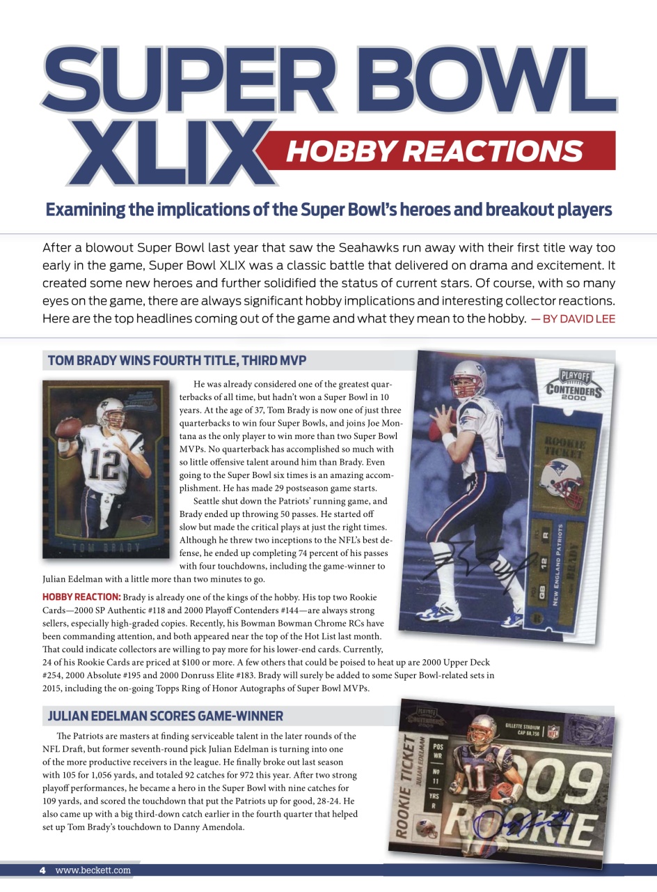 Beckett Football Magazine Preview Pages