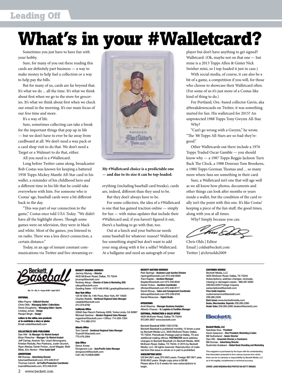 Beckett Baseball Magazine Preview Pages