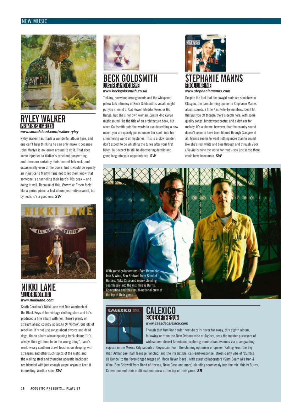 Acoustic Preview Pages