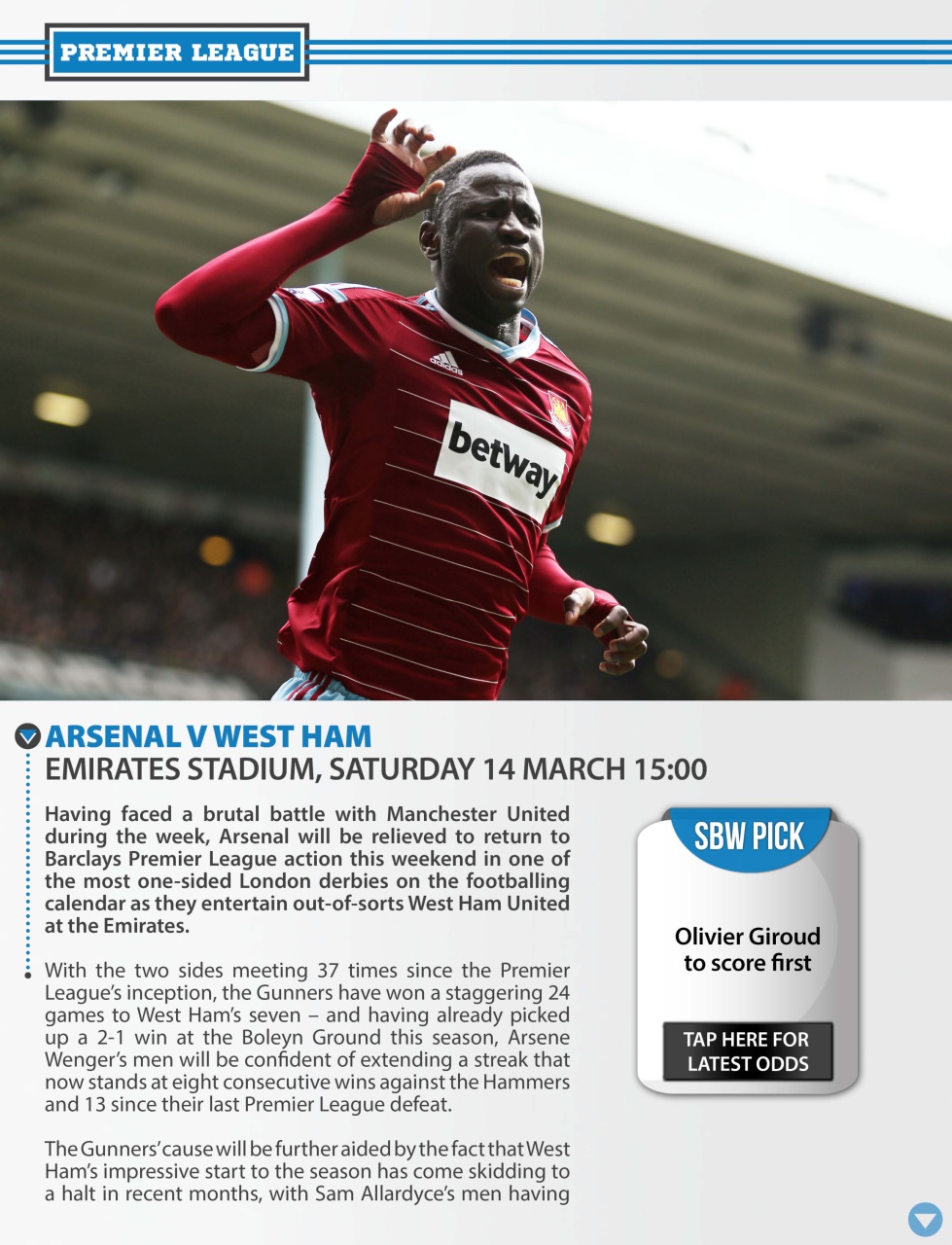 Sports Betting Weekly Preview Pages