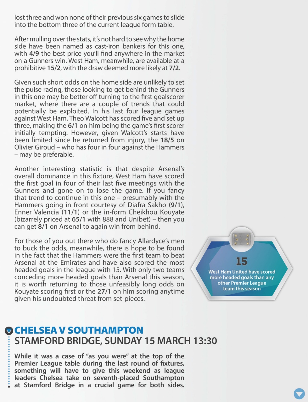 Sports Betting Weekly Preview Pages