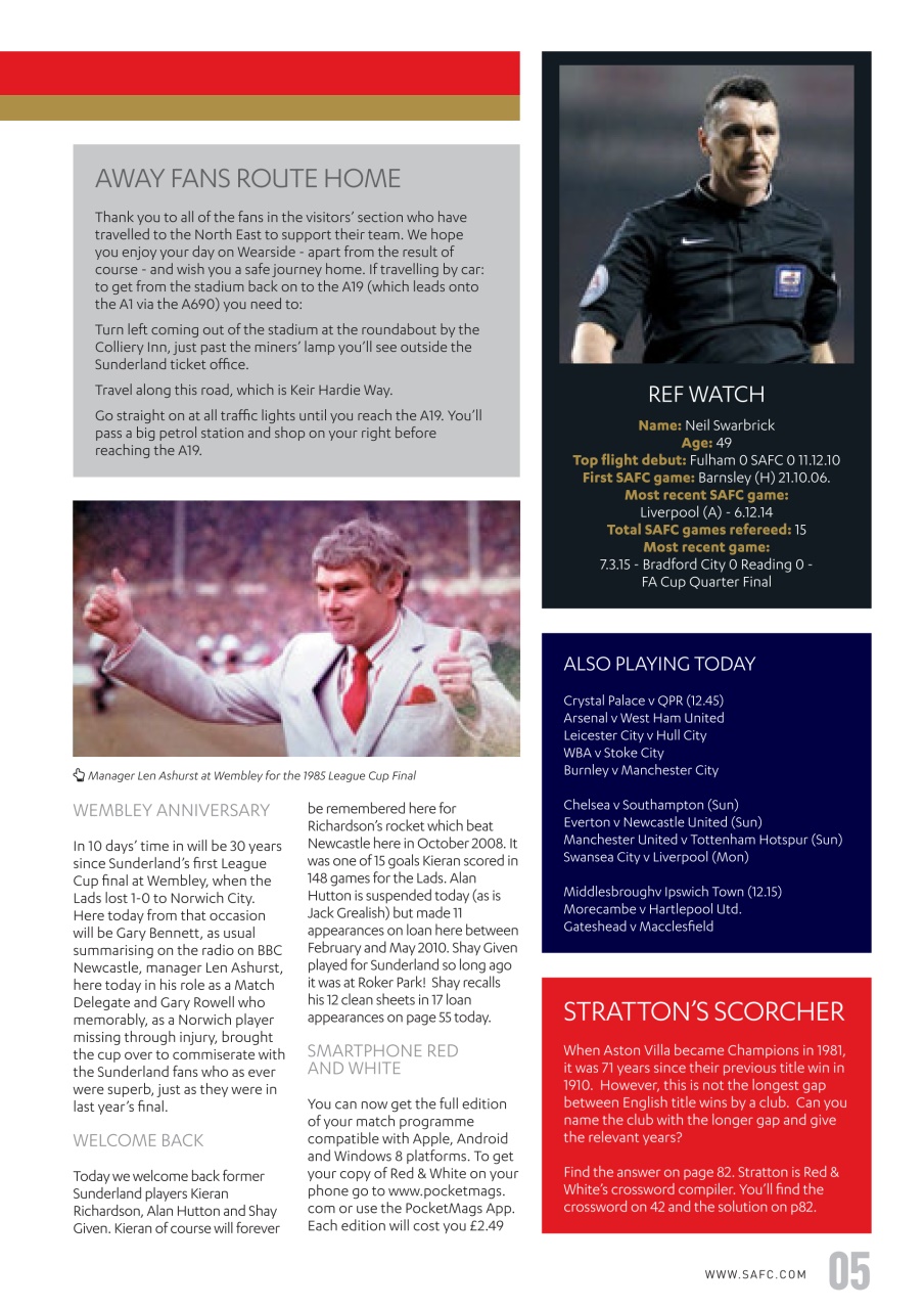 Sunderland FC Preview Pages
