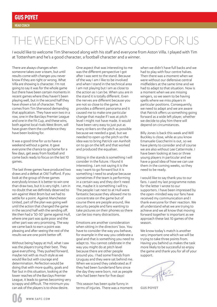 Sunderland FC Preview Pages