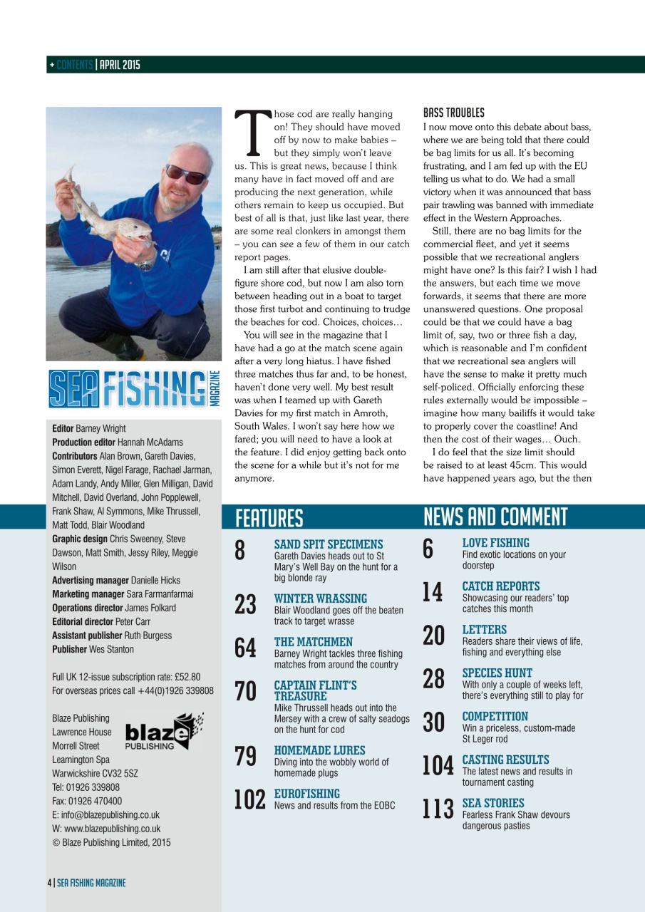 Sea Fishing Magazine Preview Pages