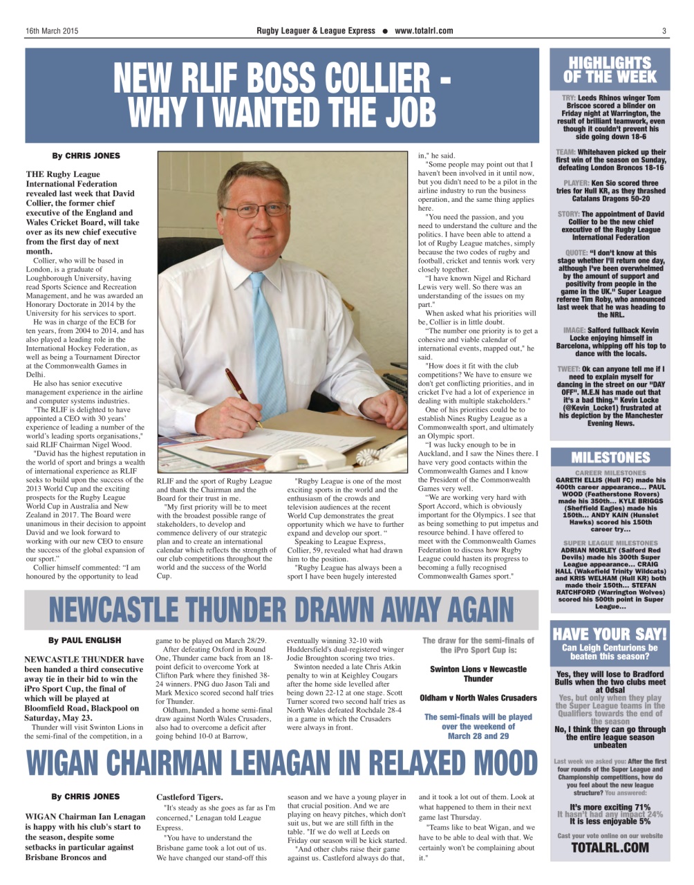 League Express Preview Pages