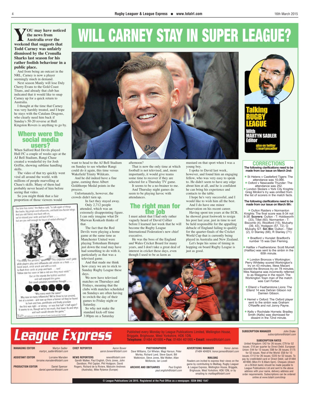 League Express Preview Pages