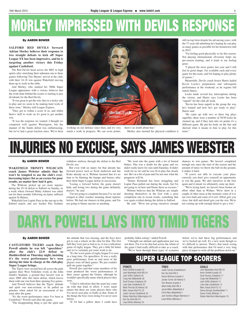 League Express Preview Pages