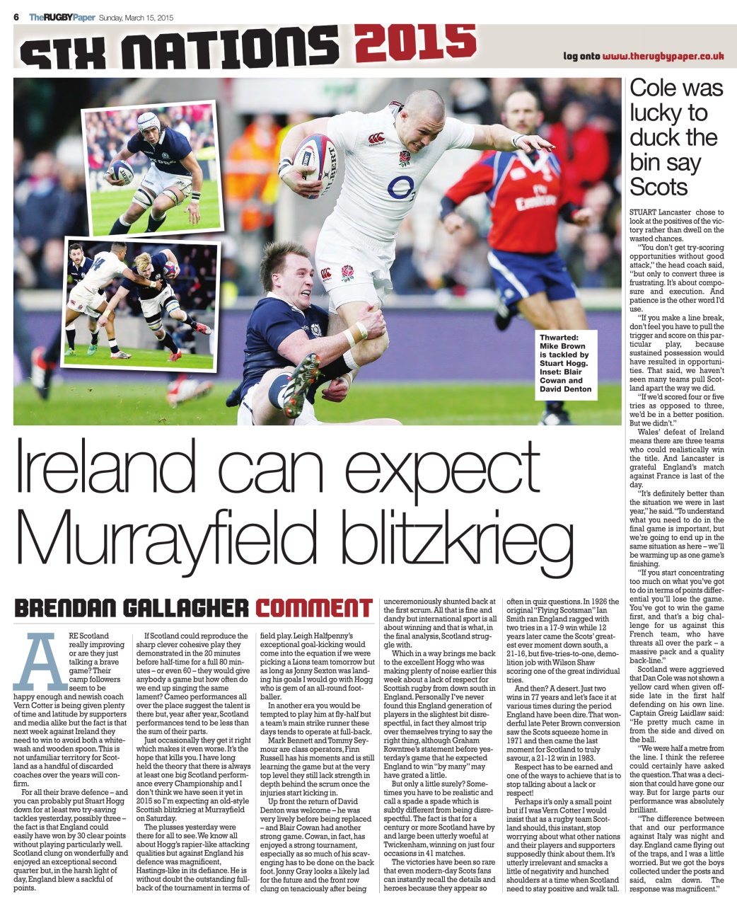 The Rugby Paper Preview Pages