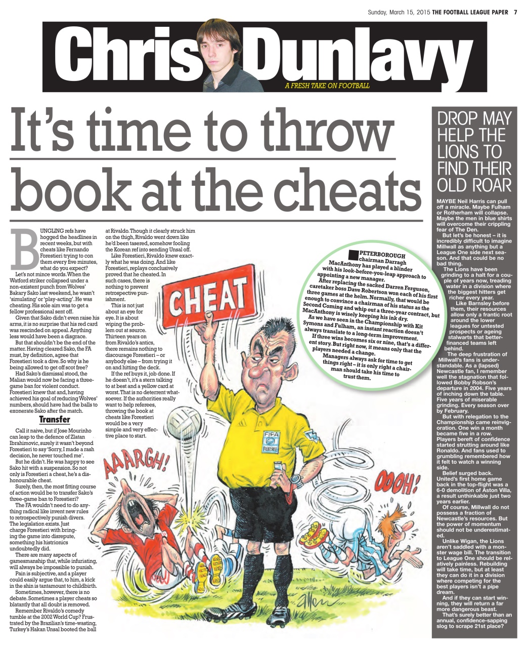 The Football League Paper Preview Pages