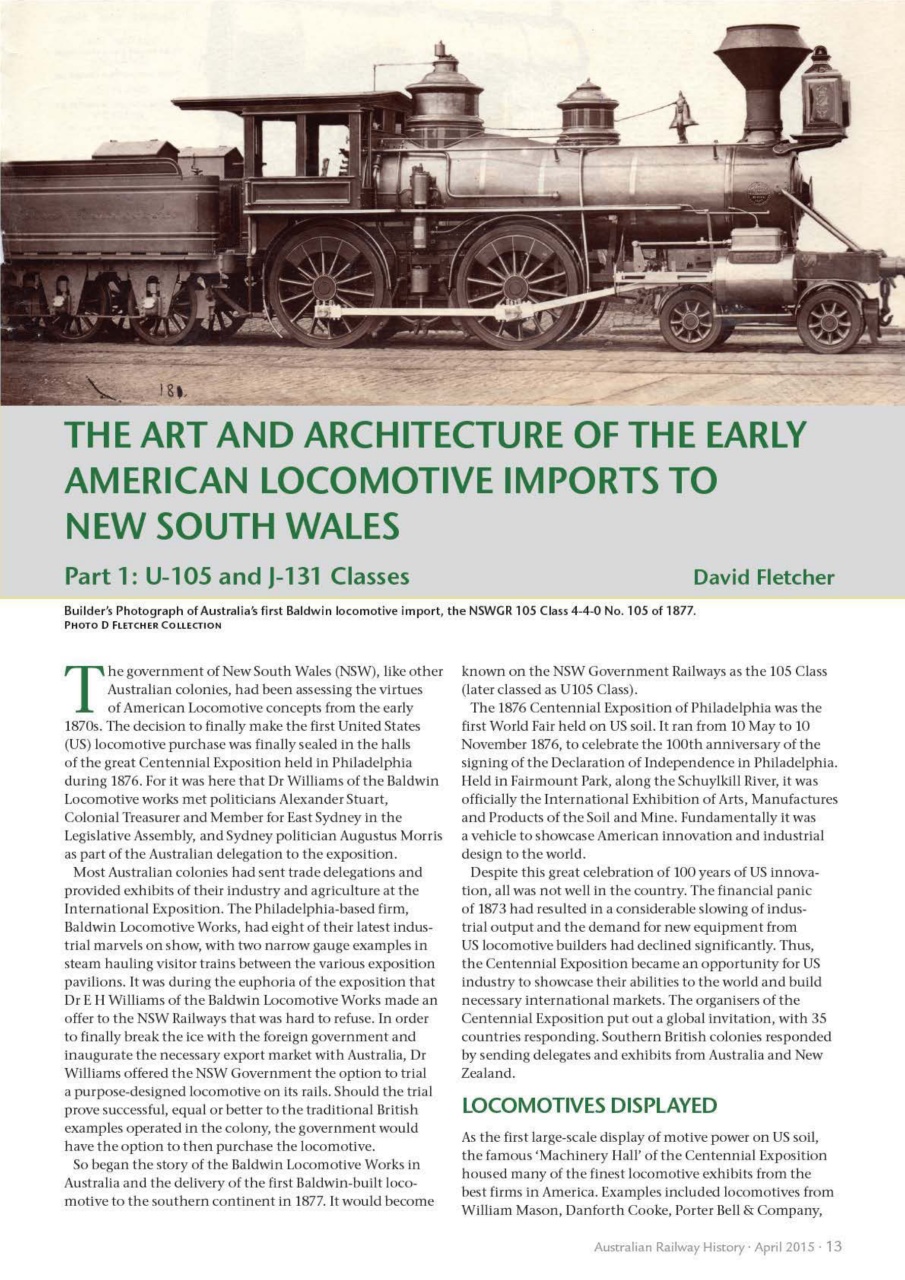 Australian Railway History Preview Pages