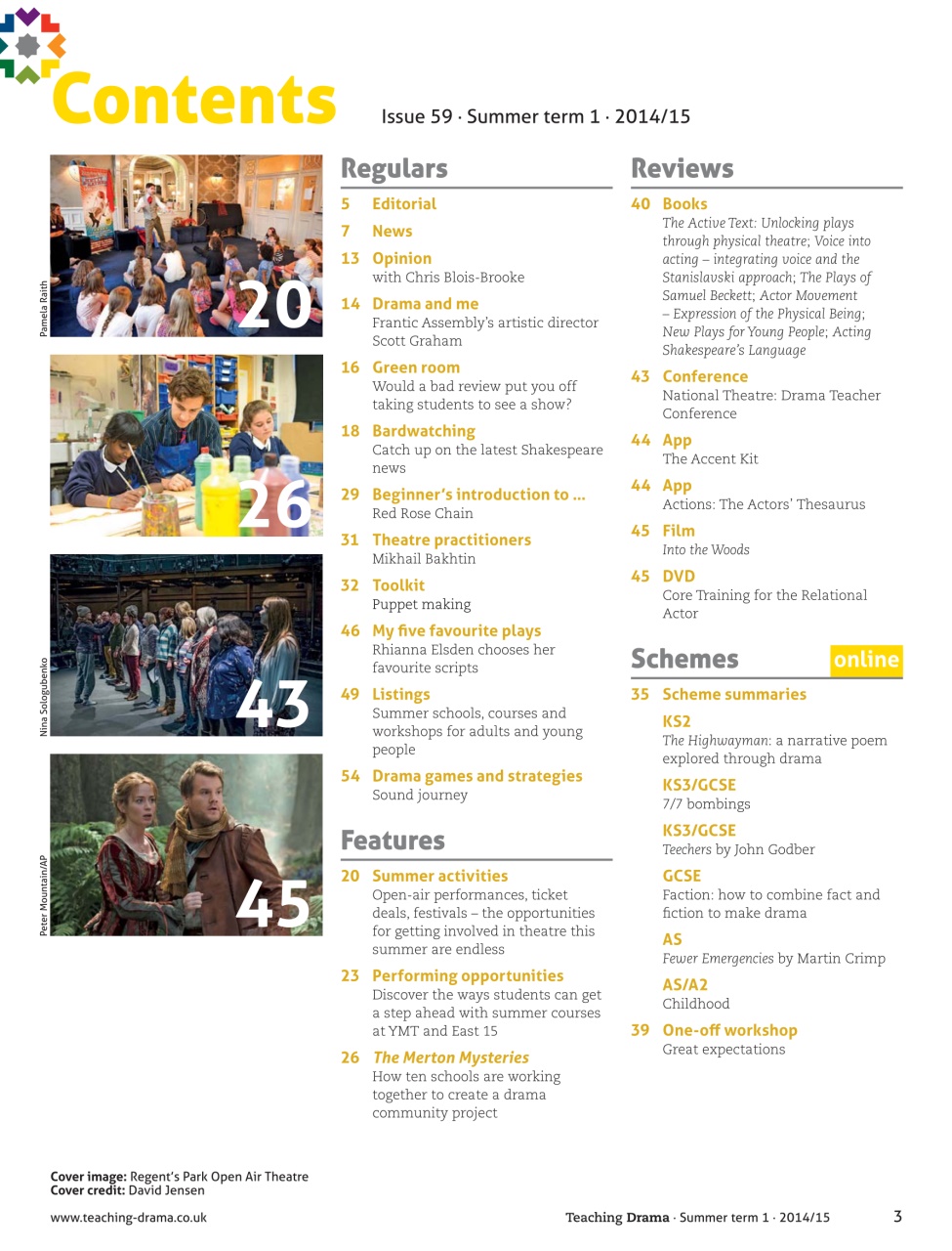 Drama and Theatre Preview Pages