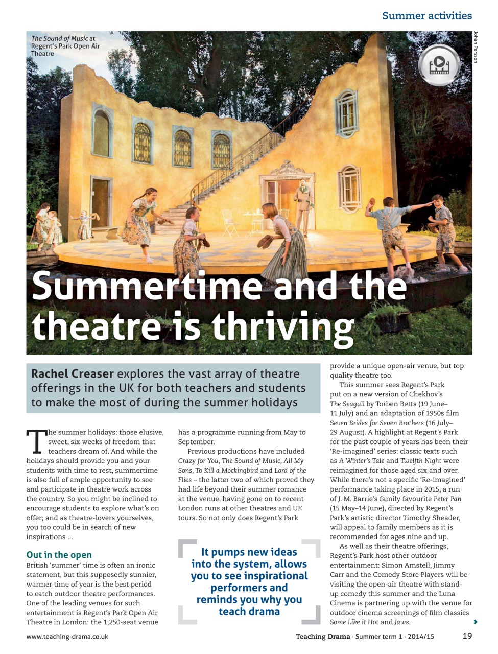 Drama and Theatre Preview Pages