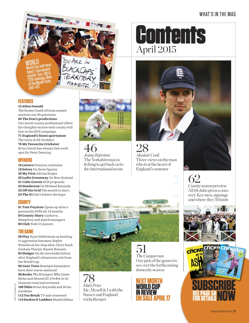 The Cricketer Magazine Preview Pages