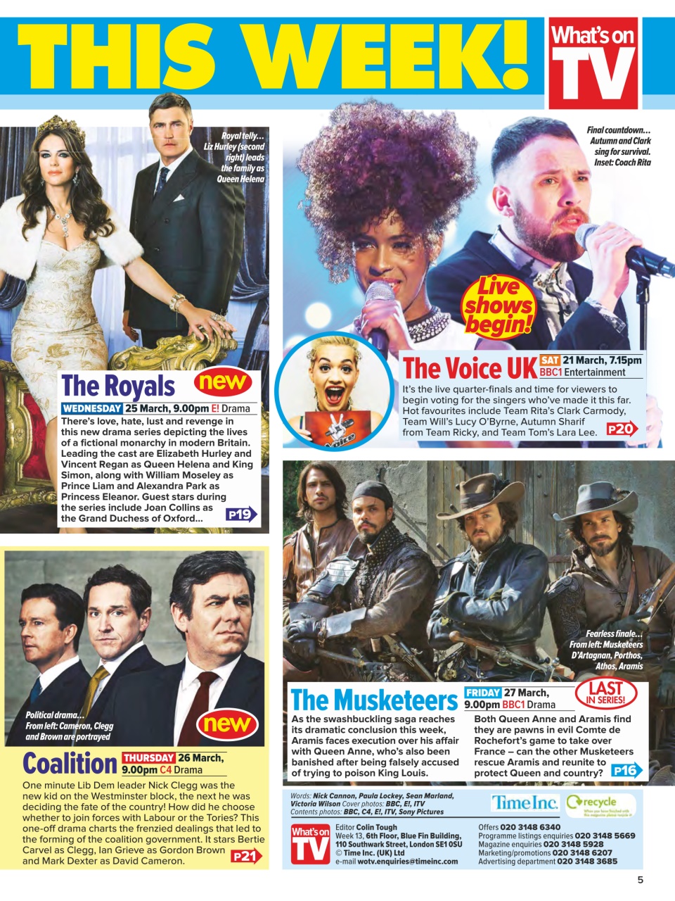 What's on TV Preview Pages