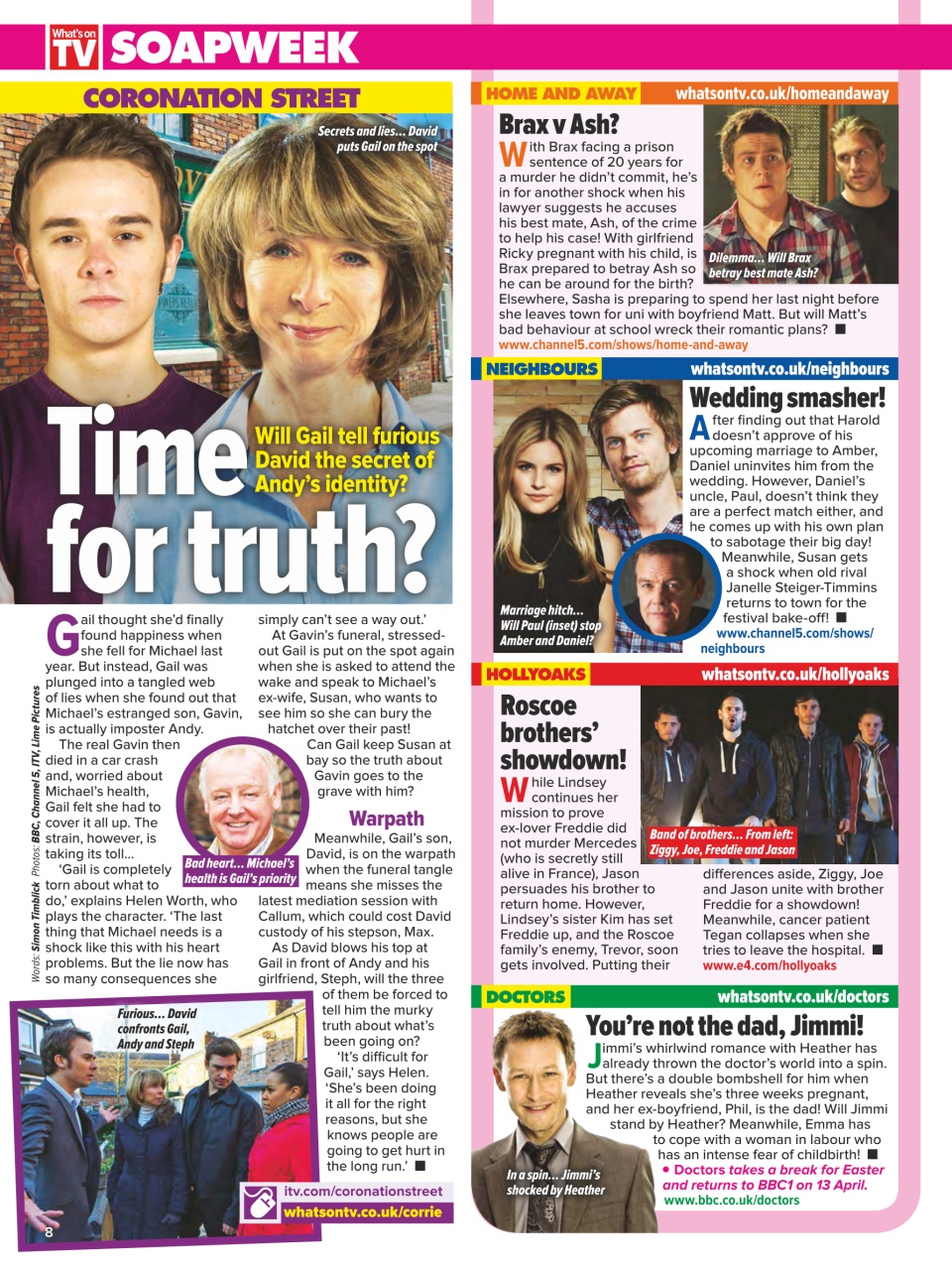 What's on TV Preview Pages