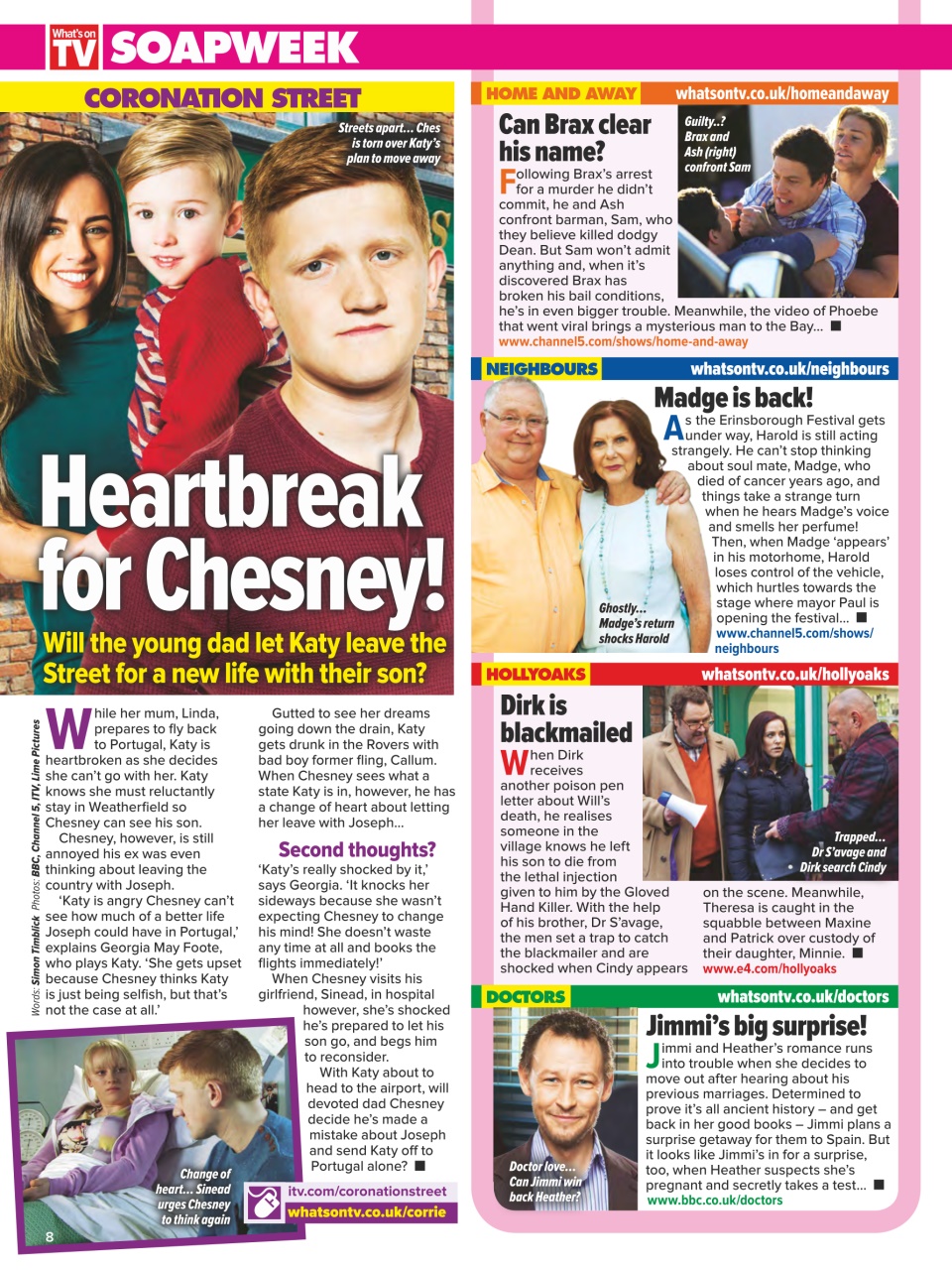 What's on TV Preview Pages