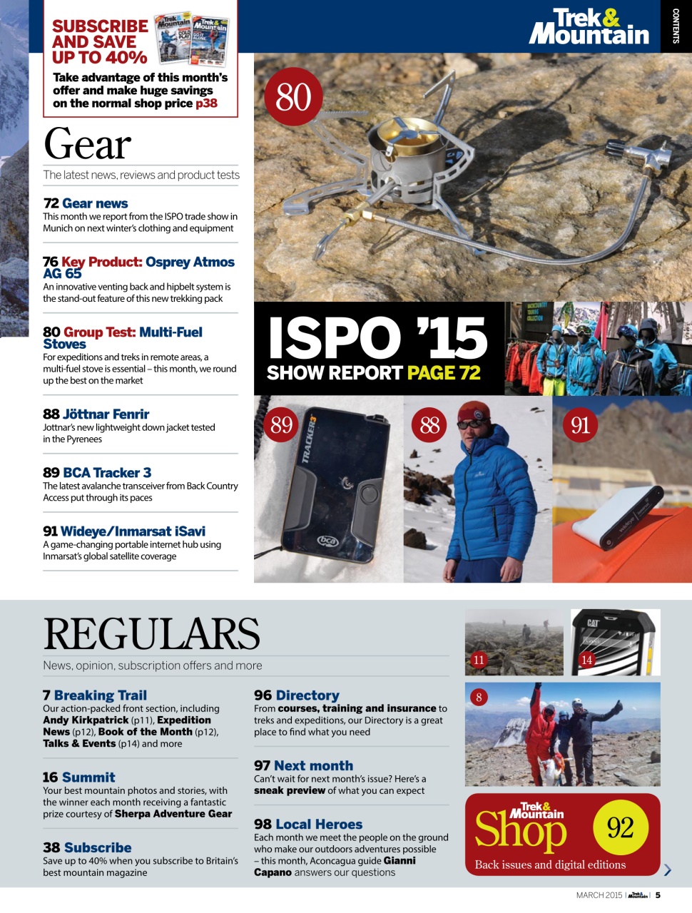 Trek & Mountain Magazine Preview Pages