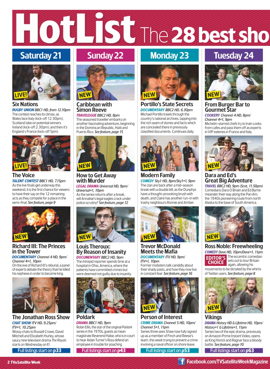 TV & Satellite Week Preview Pages