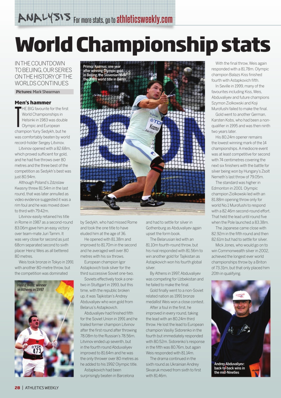 AW – Athletics Weekly Magazine Preview Pages
