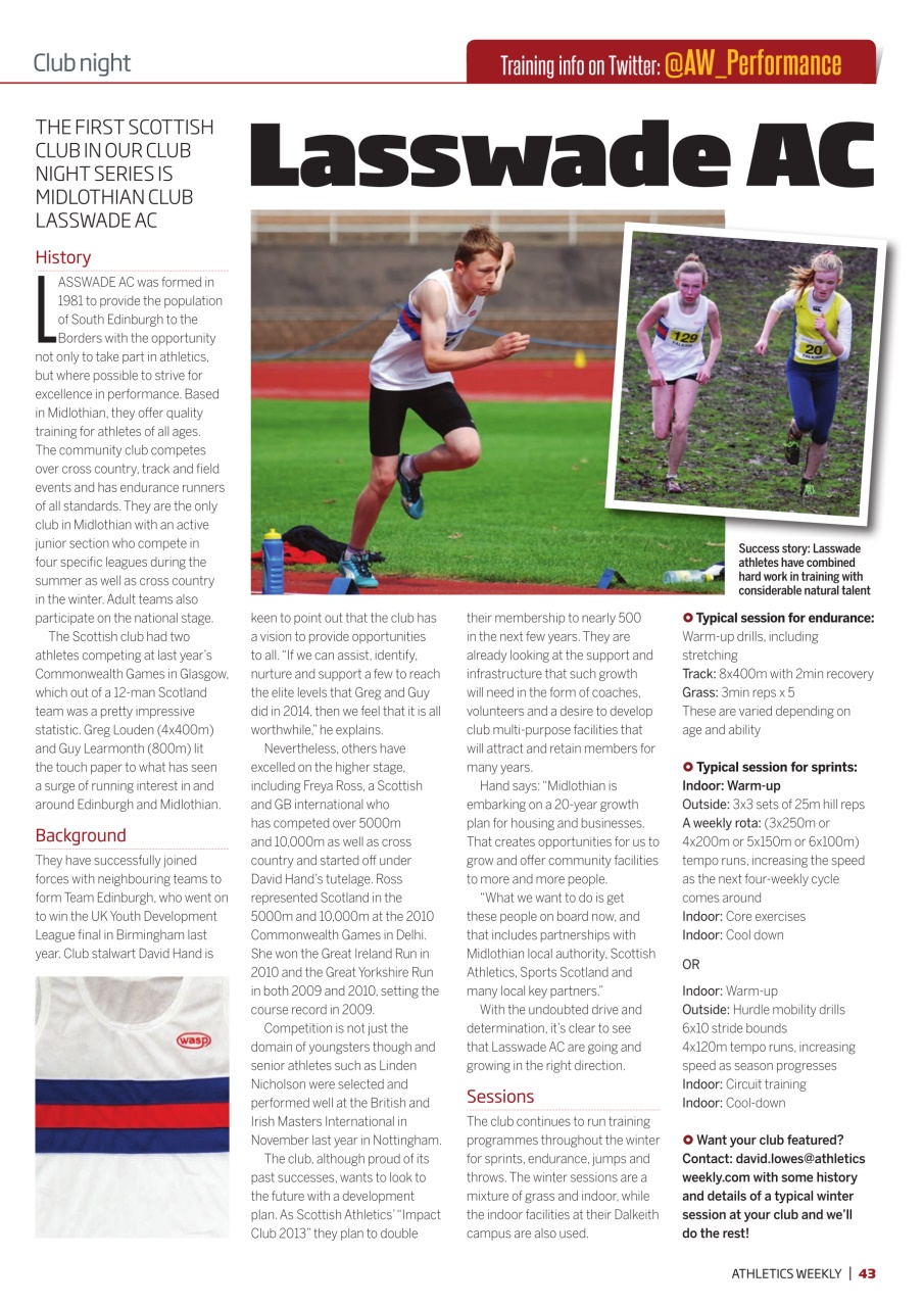 AW – Athletics Weekly Magazine Preview Pages
