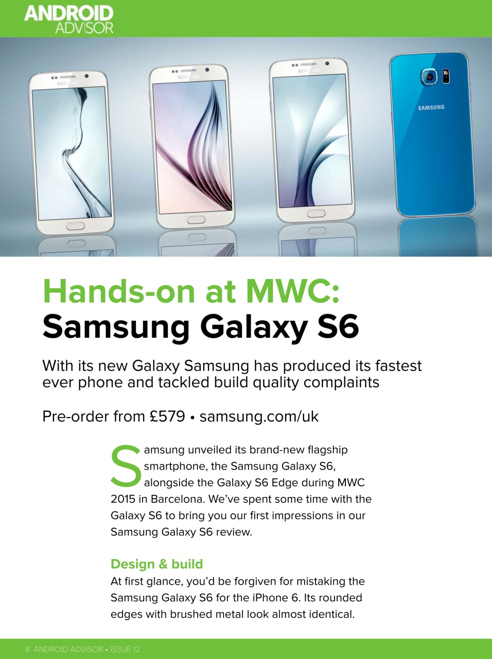 Android Advisor Preview Pages