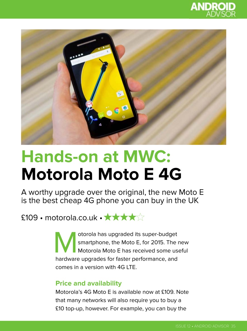 Android Advisor Preview Pages