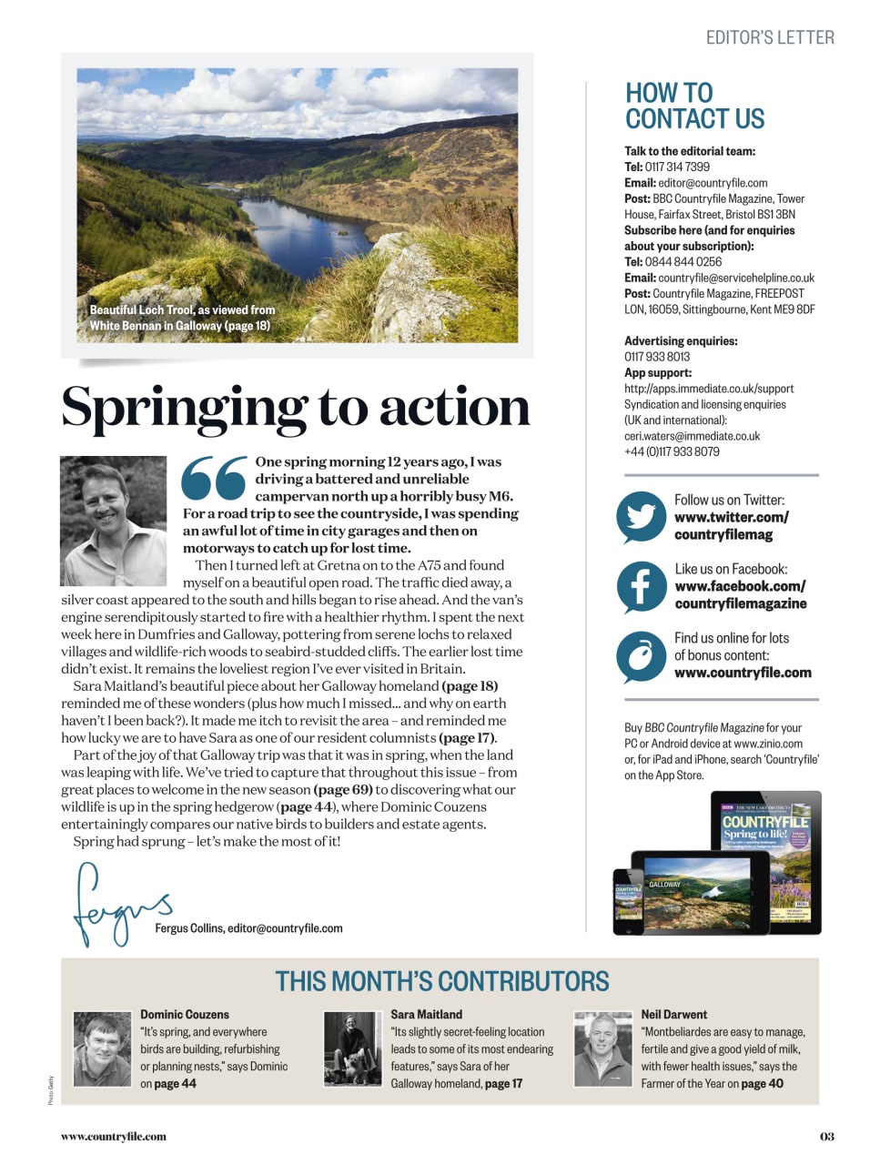 BBC Countryfile Magazine Preview Pages