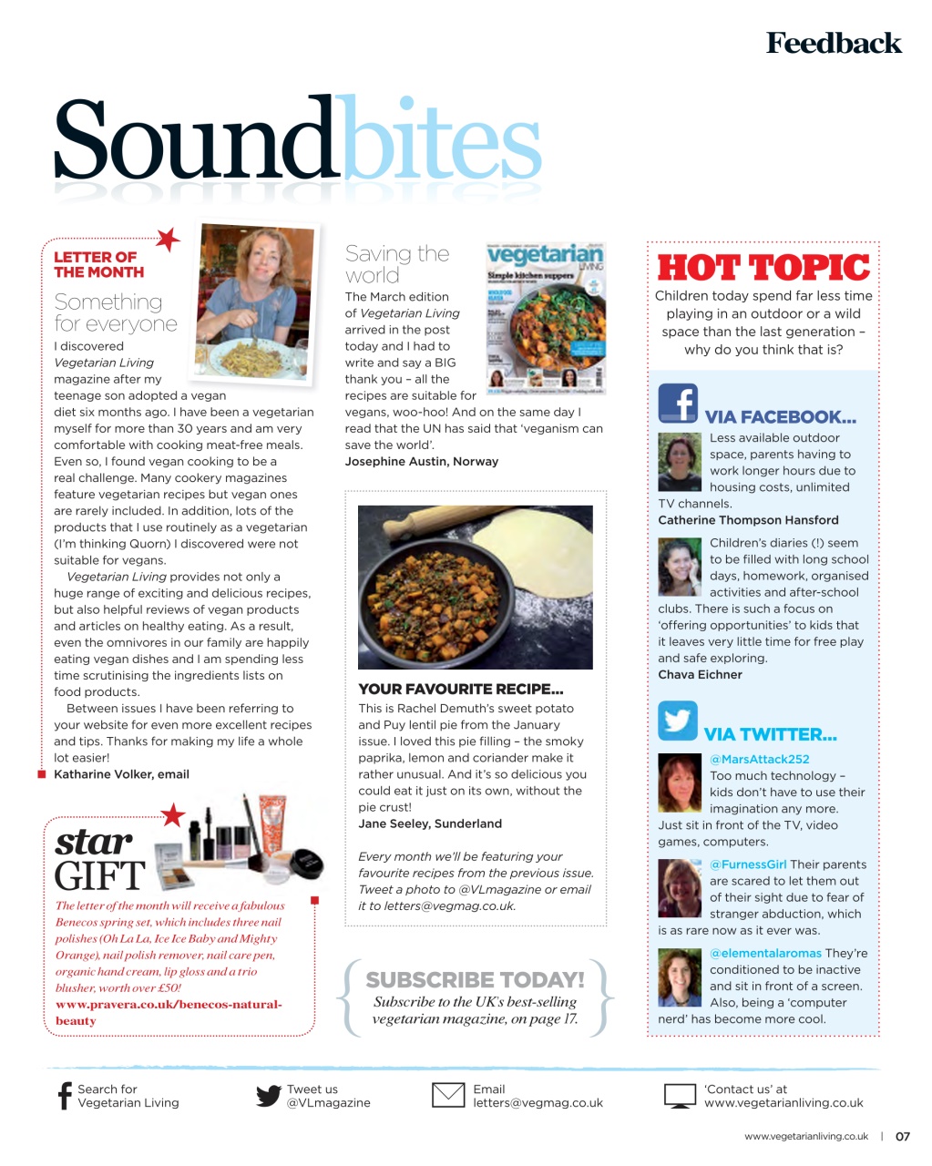 Vegetarian Living Preview Pages