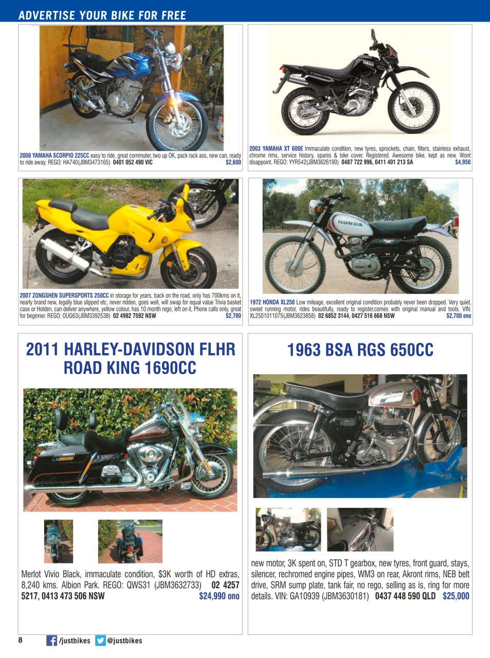 JUST BIKES Preview Pages