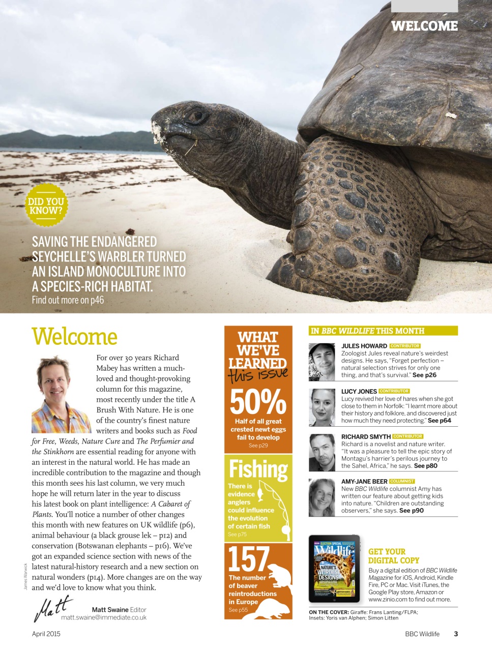 BBC Wildlife Magazine Preview Pages