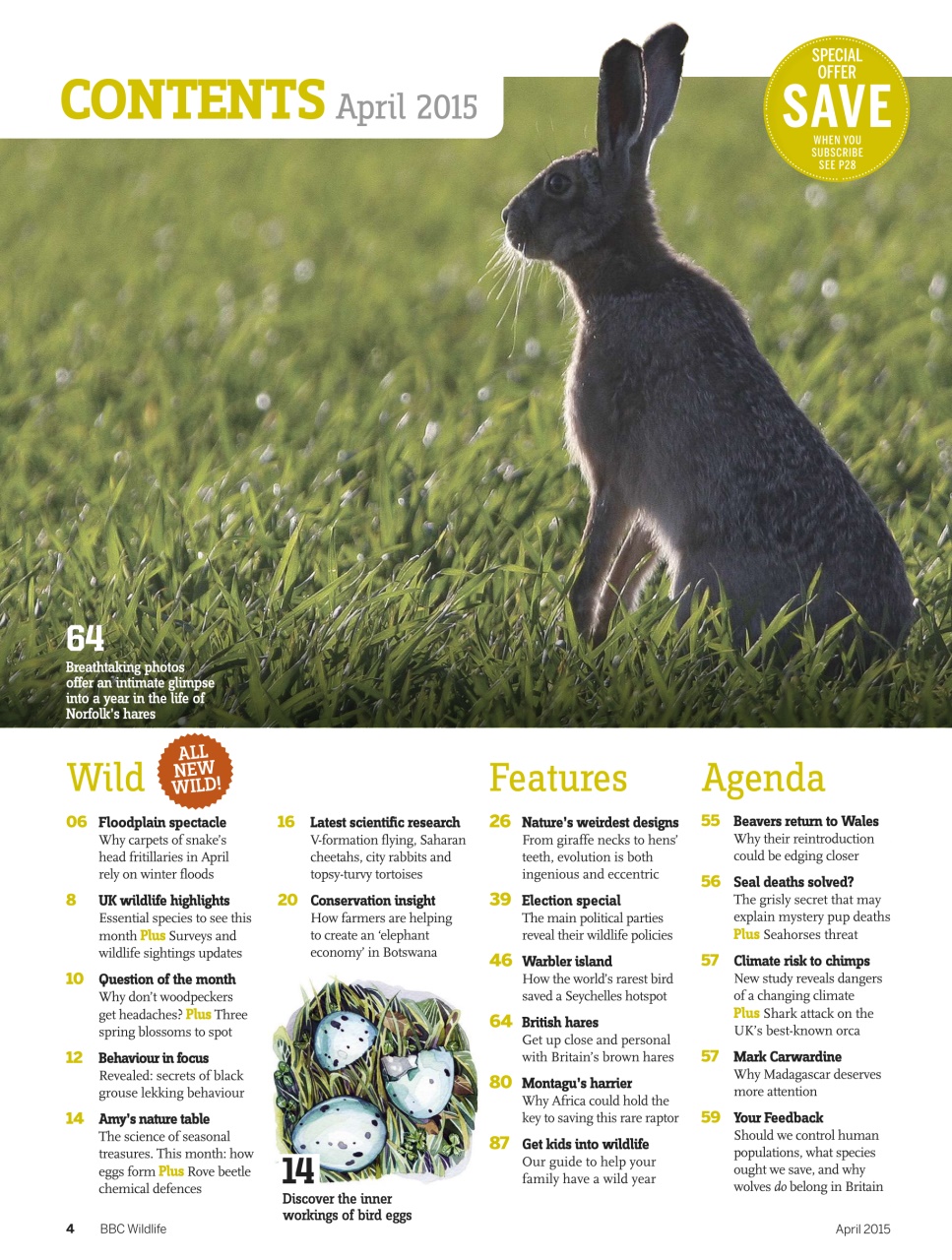 BBC Wildlife Magazine Preview Pages