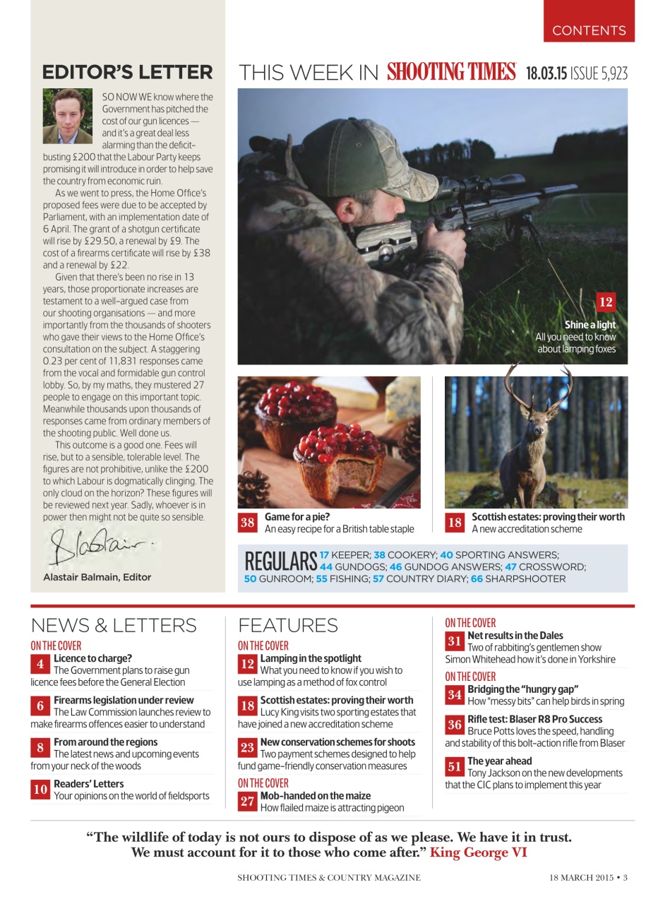 Shooting Times & Country Preview Pages