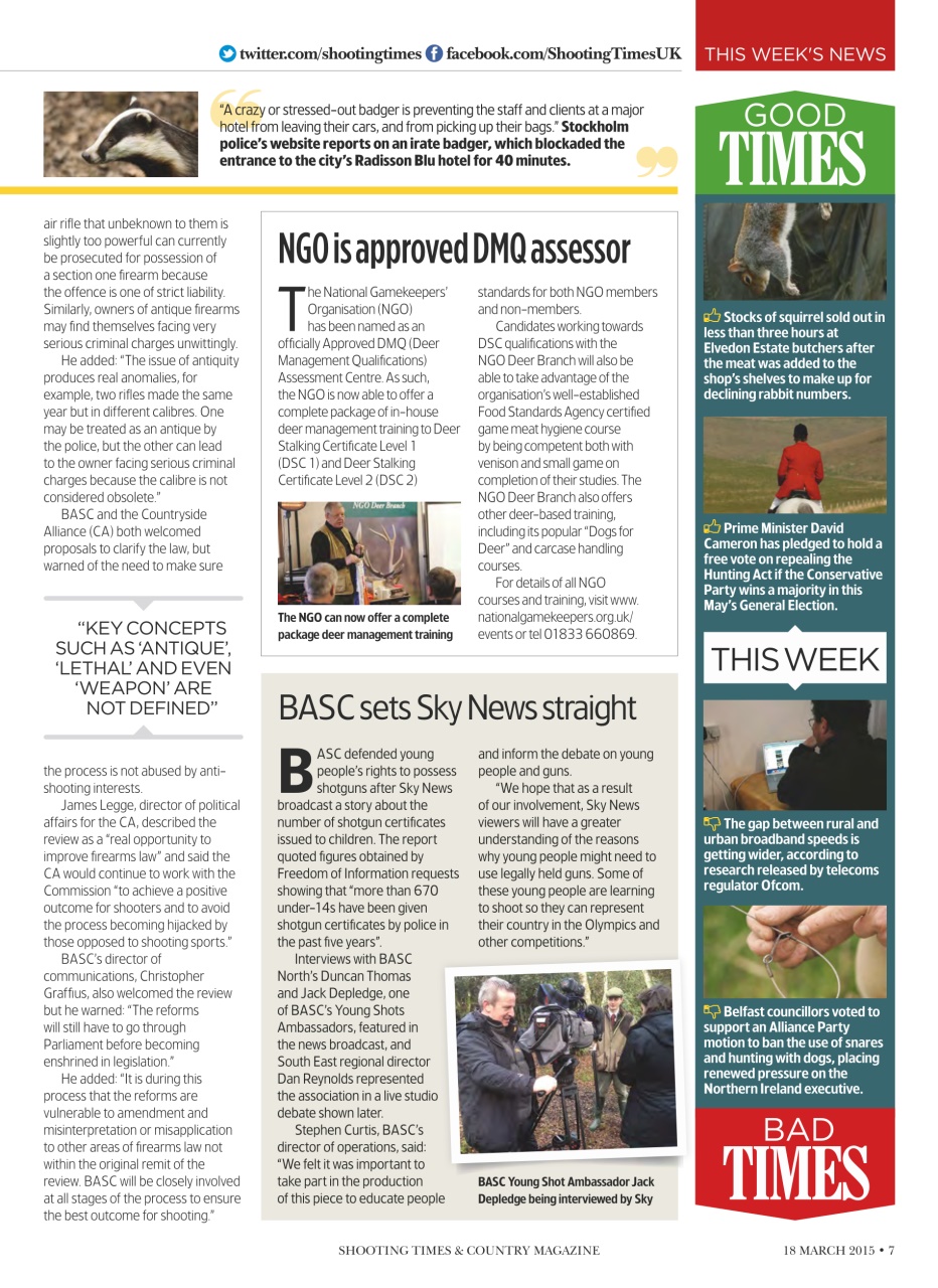 Shooting Times & Country Preview Pages