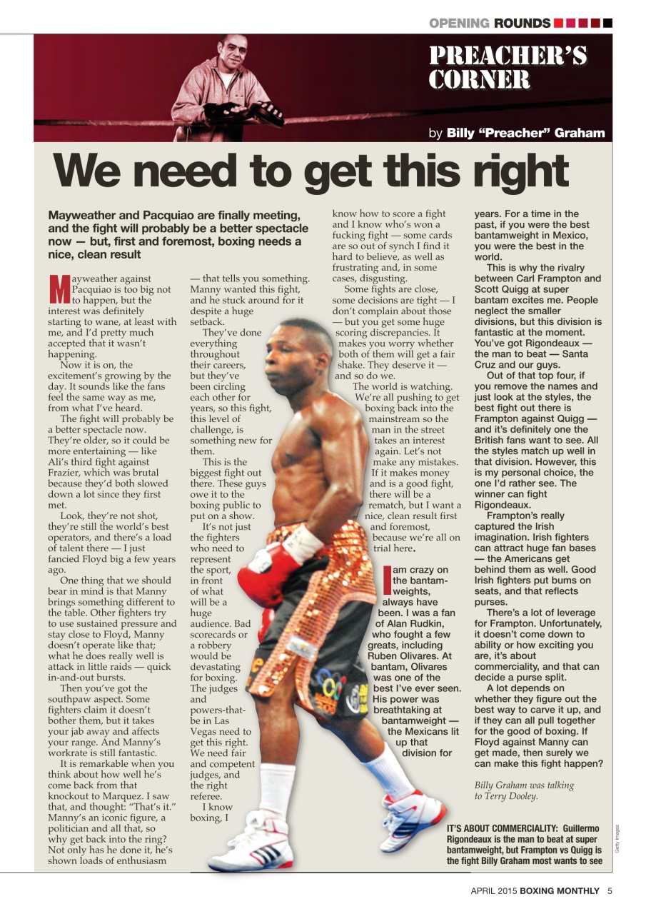 Boxing Monthly Preview Pages