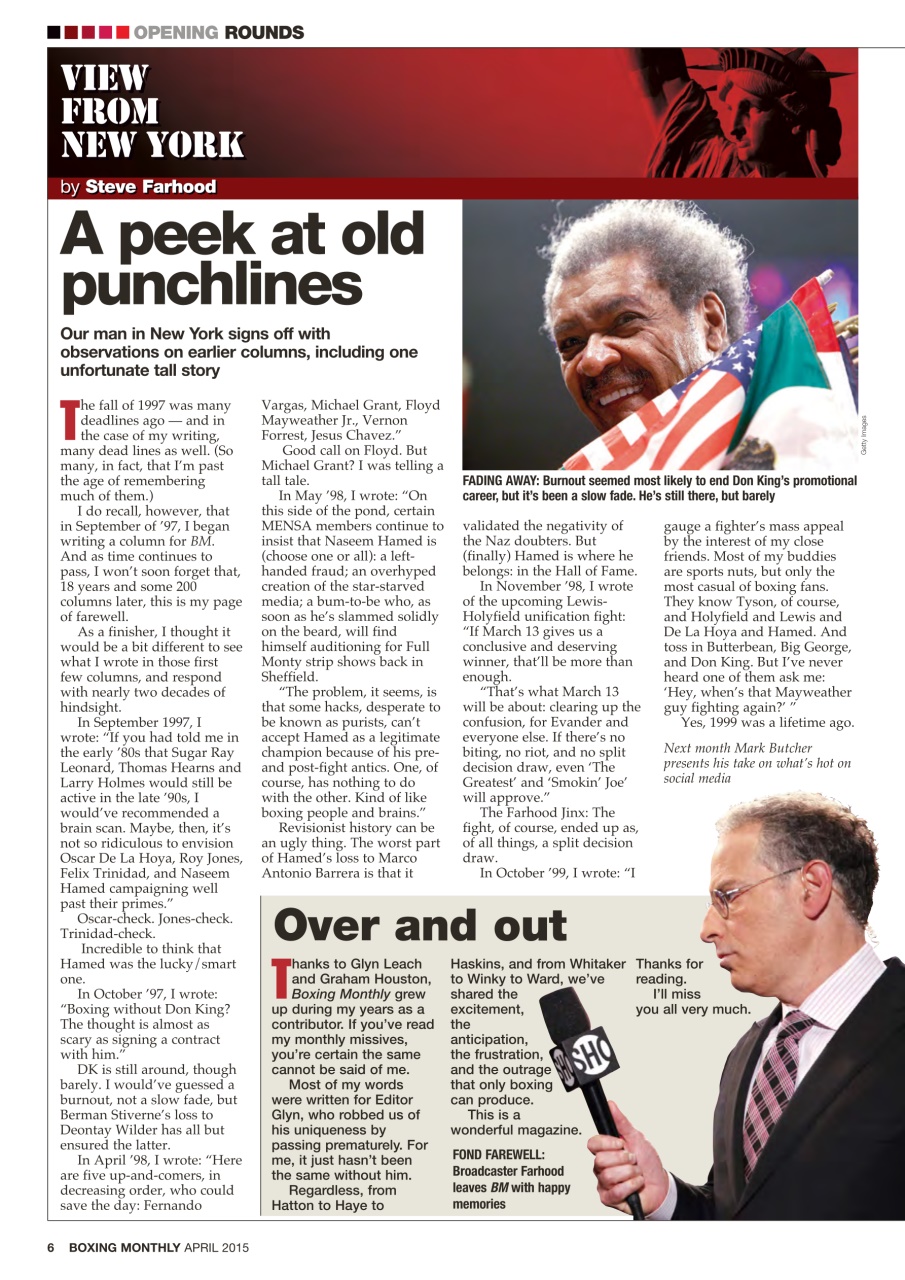 Boxing Monthly Preview Pages