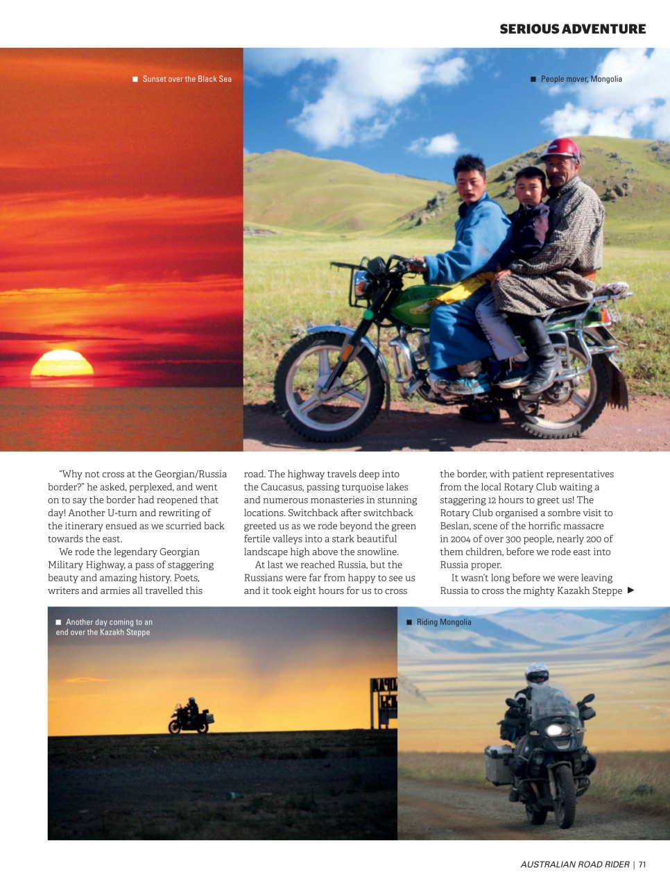 Australian Road Rider Preview Pages